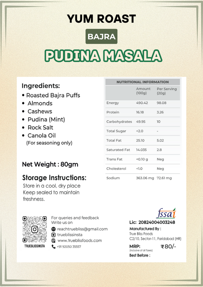 Bajra Pudina Masala – 100g