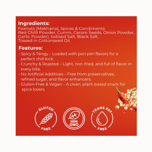Makhana Peri Peri Pops – 50g