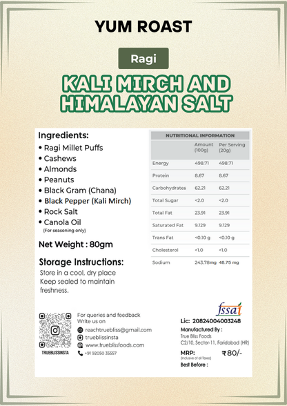 Ragi Kali Mirch & Himalayan Salt – 100g